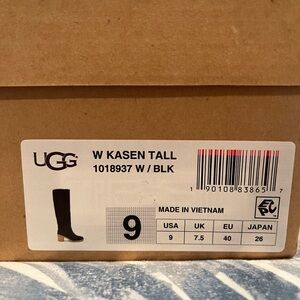 UGG Kasen Tall Boots in Black and Tan - Brand New Never Used